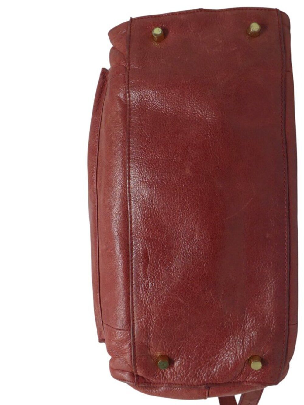 Vince Camuto Red Leather Shoulder Bag Satchel Tote Crossbody Purse - Picture 6 of 14